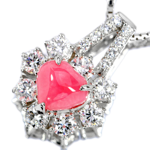 コンクパール1.1ct ダイヤモンド0.7ct ハートシェイプ プラチナ 