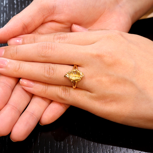 第33回抽選販売＞ ゴールデンルチルクォーツキャッツアイ2.4ct