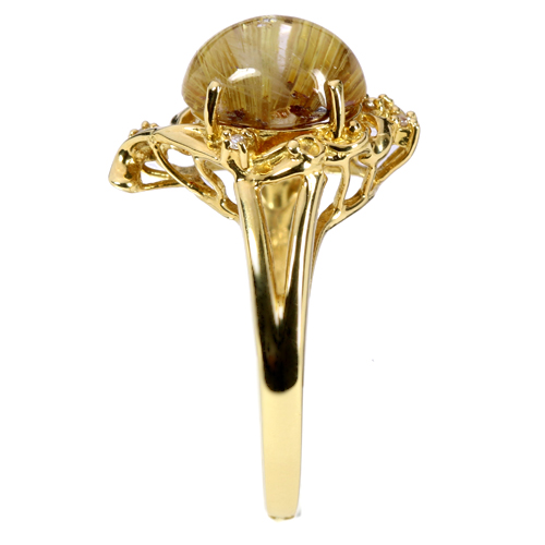 第33回抽選販売＞ ゴールデンルチルクォーツキャッツアイ2.4ct