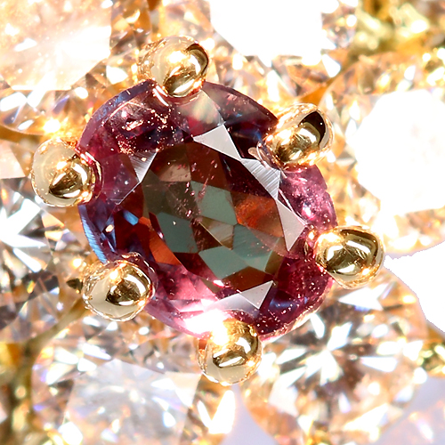 ブラジル産アレキサンドライト0.3ct ダイヤ0.9ct イエローゴールド