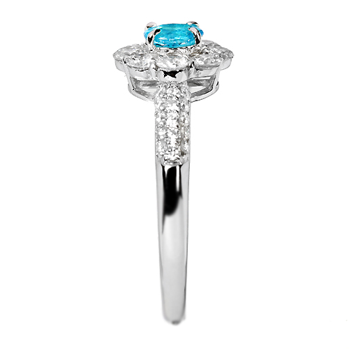 ブラジル産パライバトルマリン0.2ct ダイヤモンド0.6ct プラチナ