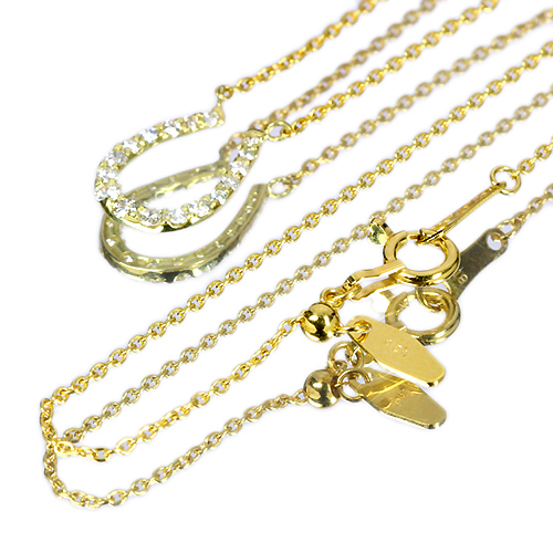 ダイヤモンド0.2ct ホースシュー（馬蹄）モチーフ イエローゴールド
