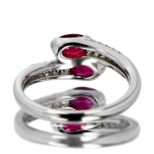ルビー 0.8ct ダイヤモンド プラチナ リング（指輪）【品質保証書/宝石