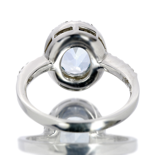 アクアマリン約1.3ct ダイヤモンド プラチナ リング（指輪