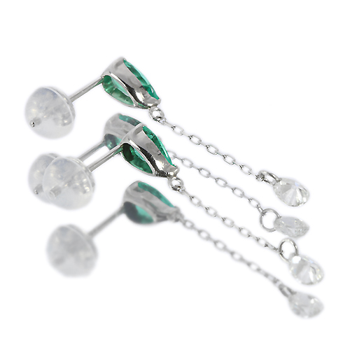 専用JQ340★高級 カボションエメラルド6.04ct D ピアス ソ付 エメラルド3.00ct カボション ダイヤモンド付きペンダントトップ