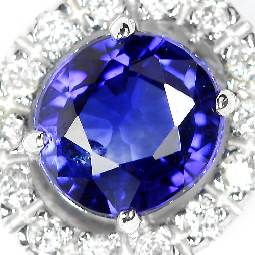 サファイア0.5ct ダイヤモンド ホワイトゴールド ネックレス【品質保証