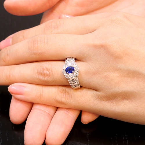 アウイナイト0.4ct ダイヤモンド1.5ct プラチナ リング（指輪）【品質
