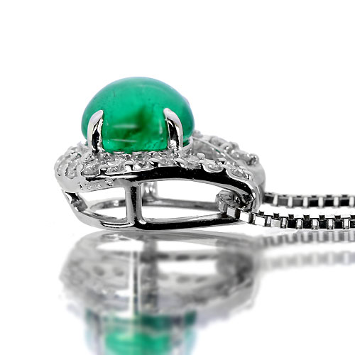 第40回抽選販売＞エメラルドキャッツアイ1.3ct ダイヤモンド プラチナ 