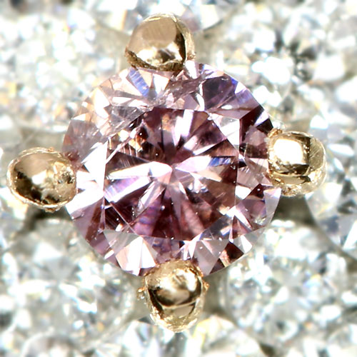 ピンクダイヤモンド0.07ct/FPP/I-1 ダイヤモンド0.45ct プラチナ