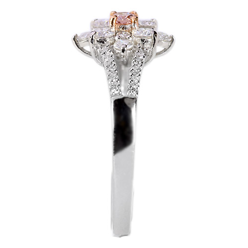 ピンクダイヤモンド0.07ct/FPP/I-1 ダイヤモンド0.45ct プラチナ