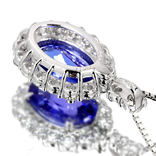 タンザナイト約3ct ダイヤモンド プラチナ ネックレス【品質