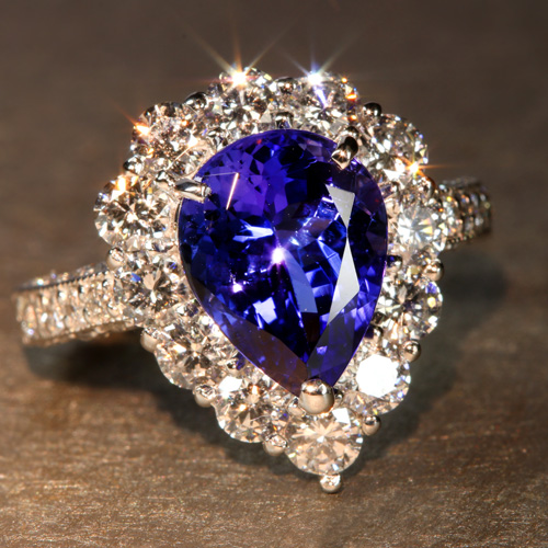 タンザナイト3ct以上 (トッピン) ダイヤモンド1.7ct プラチナ