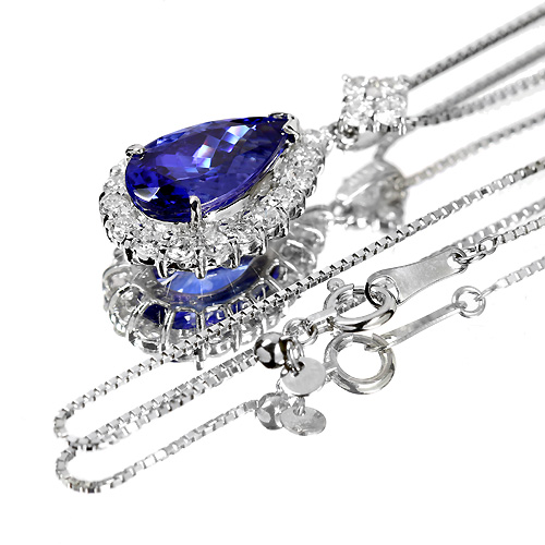 タンザナイト3.4ct (トッピン) ダイヤモンド0.7ct プラチナ