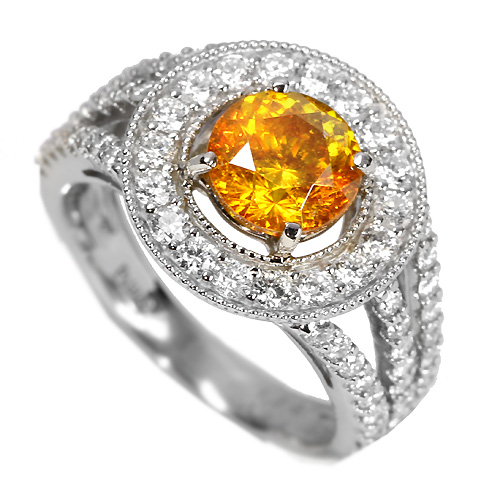 ギラギラ！ほぼ1ct 高品質！SI1 ダイヤモンド プラチナ リング スファレライト 1.8ct ダイヤモンド プラチナ リング（指輪