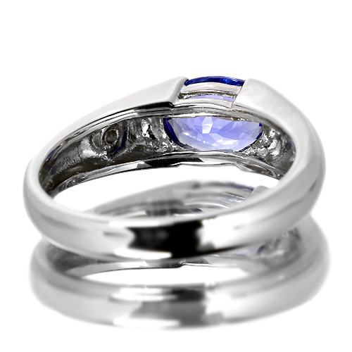 タンザナイト1ct ダイヤモンド プラチナ リング（指輪）【品質保証書 