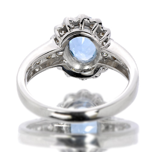 サンタマリアアクアマリン1.2ct ダイヤモンド0.5ct ホワイト