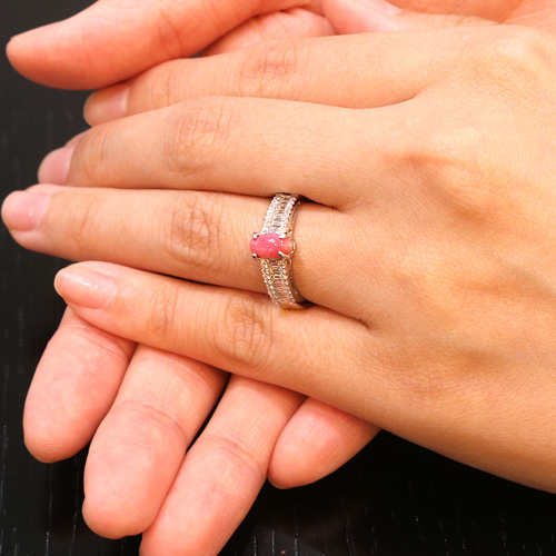 コンクパール0.8ct ダイヤモンド0.3ct プラチナ リング（指輪）【品質 