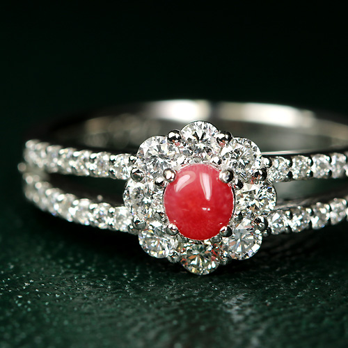 コンクパール0.3ct ダイヤモンド0.5ct プラチナ リング（指輪）【品質 
