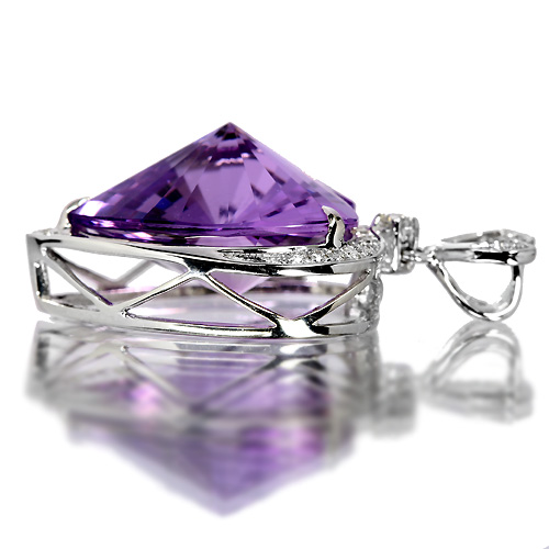 第46回抽選販売＞ アメシスト約8ct ダイヤモンド ハートシェイプ