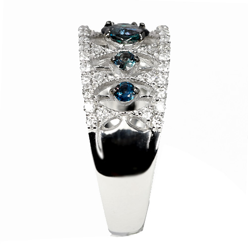 ブラジル産アレキサンドライト0.3ct ダイヤモンド プラチナ リング