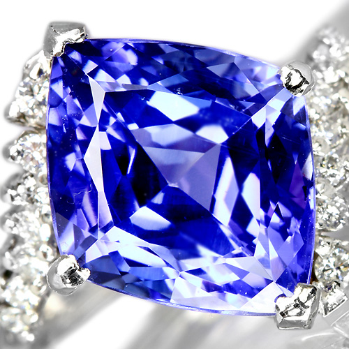 タンザナイト5.5ct ダイヤモンド プラチナ リング（指輪）【品質保証書 
