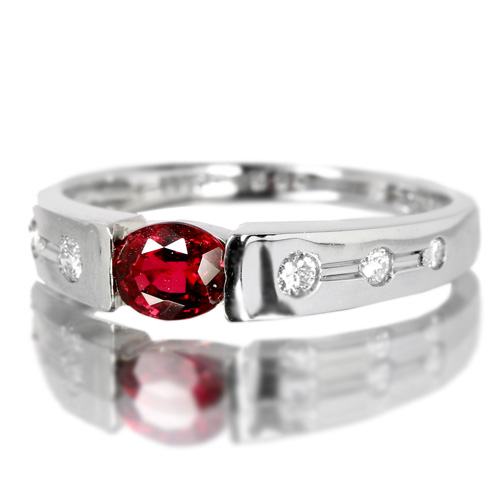 第47回抽選販売＞ 非加熱ルビー0.6ct ダイヤモンド プラチナ リング 