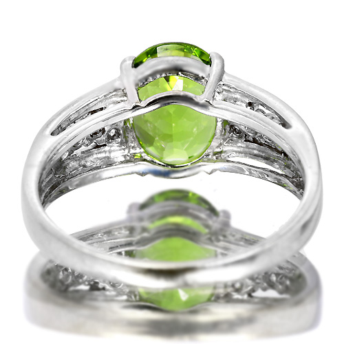 【ご予約】ペリドット指輪2点おまとめ ペリドット2.5ct ダイヤモンド ホワイトゴールド リング（指輪