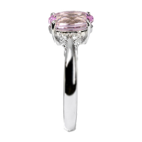 クンツァイト2ct ダイヤモンド プラチナ リング（指輪） 即納