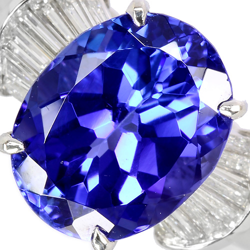 プラチナタンザナイト1.03カラットダイヤモンドリング　15号 第49回抽選販売＞タンザナイト4.7ct ダイヤモンド プラチナ リング