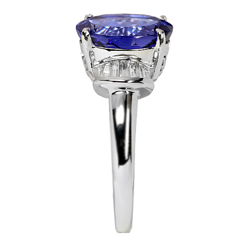 プラチナタンザナイト1.03カラットダイヤモンドリング　15号 第49回抽選販売＞タンザナイト4.7ct ダイヤモンド プラチナ リング