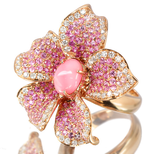 第52回抽選販売＞ コンクパール1.5ct ピンクサファイア ダイヤ ピンク