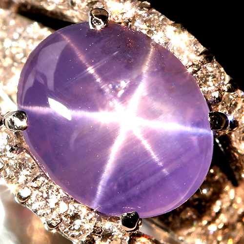 第58回抽選販売＞スターサファイア5.2ct ダイヤモンド0.8ct