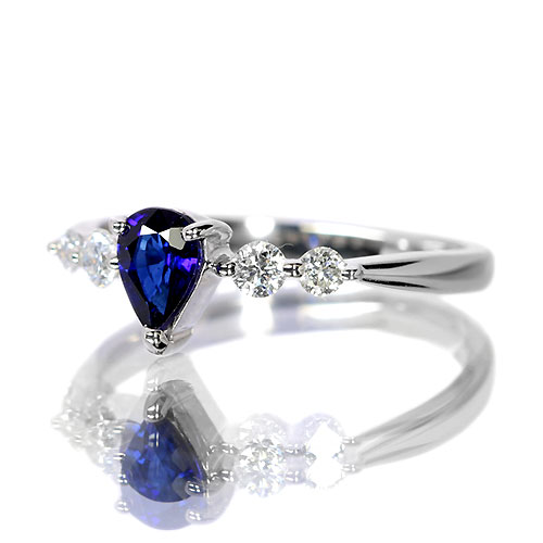 ロイヤルブルーサファイア0.4ct ダイヤモンド プラチナ リング（指輪
