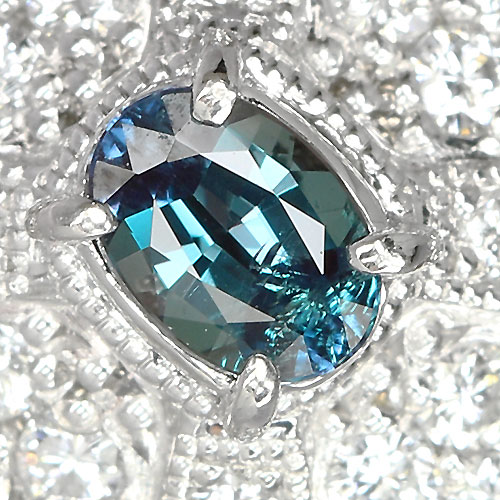 ブラジル産アレキサンドライト 0.27ct ダイヤモンド プラチナ リング 