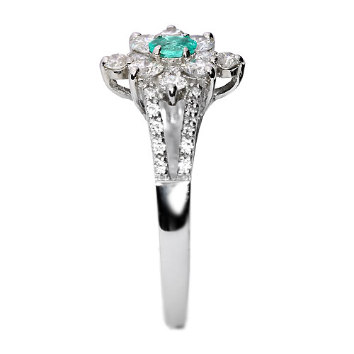 パライバトルマリン ダイヤモンド プラチナリング ブラジル産パライバトルマリン0.092ct ダイヤモンド0.47ct プラチナ