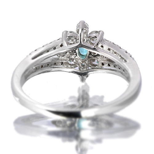 ブラジル産パライバトルマリン0.092ct ダイヤモンド0.47ct プラチナ