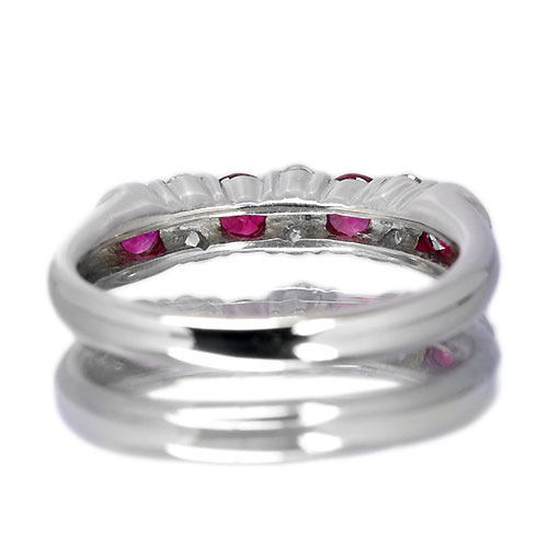ルビー0.6ct ダイヤモンド プラチナ リング(指輪)【品質保証書/宝石