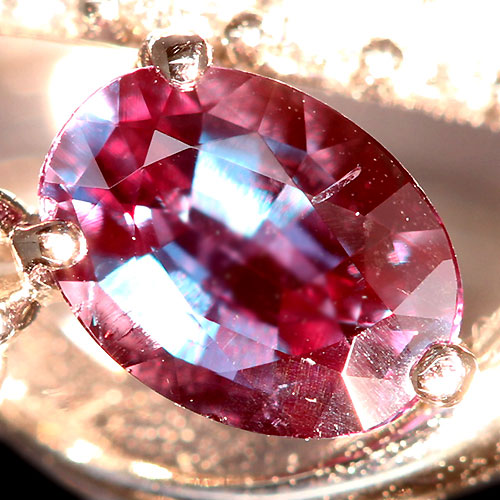 ブラジル産アレキサンドライト0.4ct ダイヤモンド プラチナ リング