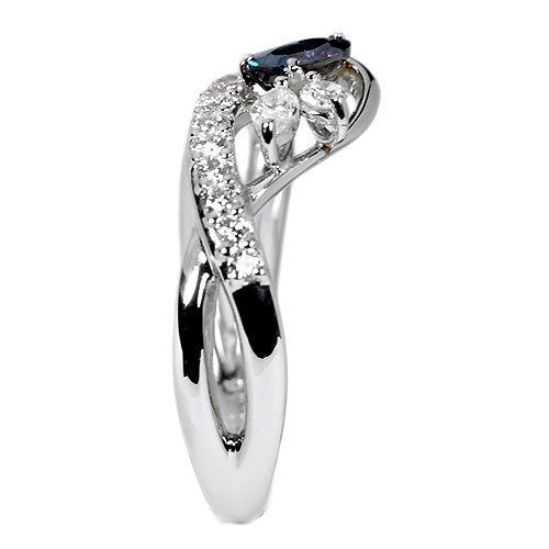 アレキサンドライトプラチナリング ブラジル産アレキサンドライト0.4ct ダイヤモンド プラチナ リング