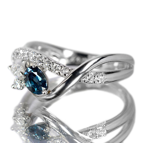 ブラジル産アレキサンドライト0.4ct ダイヤモンド プラチナ リング