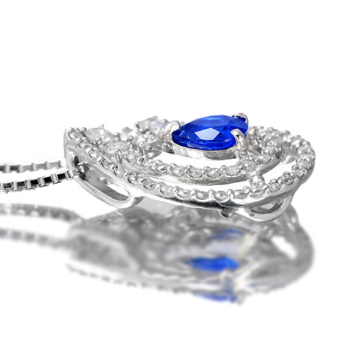 アウイナイト、ダイヤモンド、プラチナネックレス アウイナイト0.22ct ダイヤモンド プラチナ ネックレス【品質保証書
