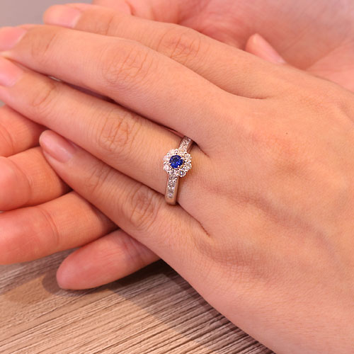 アウイナイト 0.1ct ダイヤモンド プラチナ リング（指輪