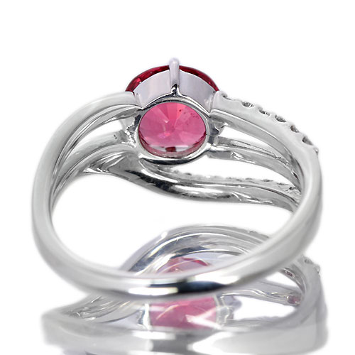 ネオンピンクスピネル1.3ct 非加熱・無処理 ダイヤモンド プラチナ  