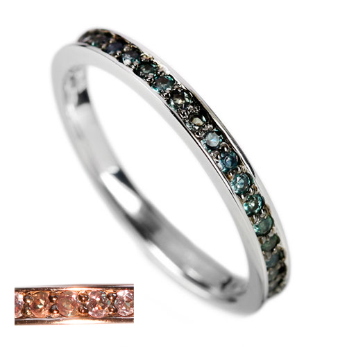 ブラジル産アレキサンドライト0.3ct エタニティ プラチナ リング