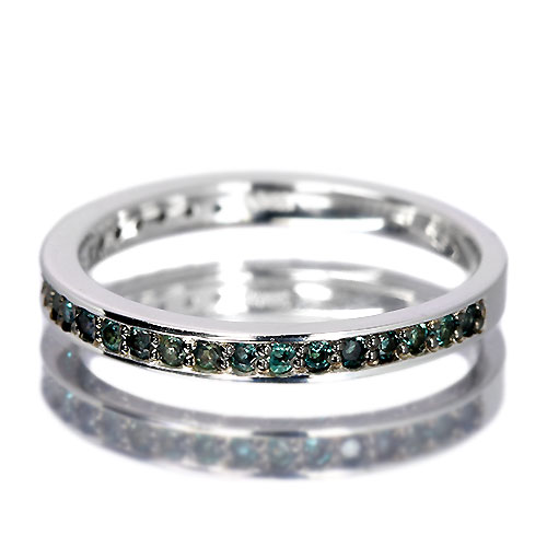 ブラジル産アレキサンドライト0.3ct エタニティ プラチナ リング