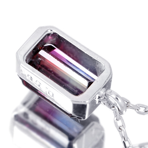 バイカラーサファイア0.5ct ホワイトゴールド ネックレス【品質