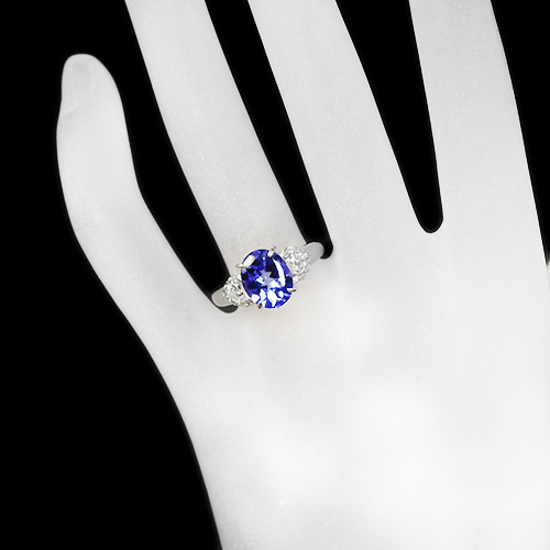 タンザナイト2.4ct ダイヤモンド プラチナ リング(指輪)【品質