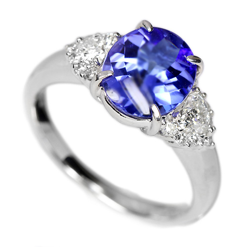 タンザナイトとダイヤのプラチナリング　指輪 タンザナイト2.4ct ダイヤモンド プラチナ リング(指輪)【品質
