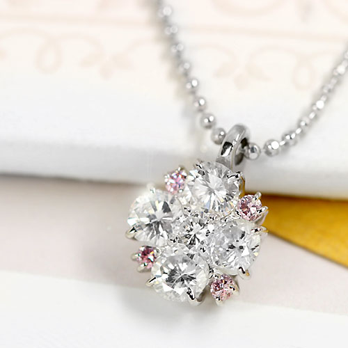 ダイヤモンド / ピンクダイヤモンド トータル0.6ct プラチナ 