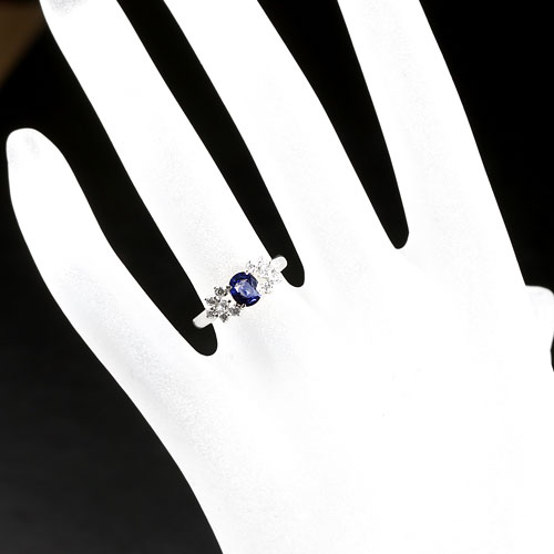 ブルーサファイア ダイヤモンド プラチナ リング指輪品質